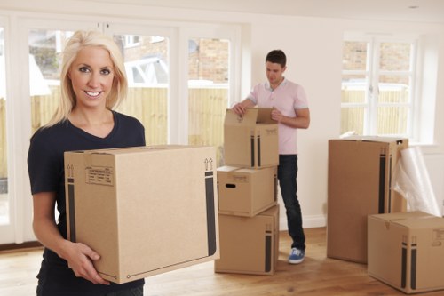 Packed student belongings ready for collection in Fitzrovia