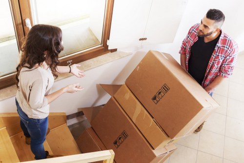 Securely arranged van load with safety equipment