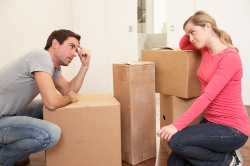 Checklist and packing materials for a home move in Fitzrovia