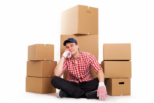 Packing and handling office furniture for a Fitzrovia business move